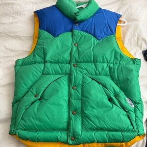 Polo RL by Ralph Lauren Green and Blue Vest with Yellow Accents